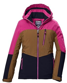 killtec Flicka funktionell jacka med huva och snöfall KOW 354 GRLS JCKT, brun, 176, 42214-000
