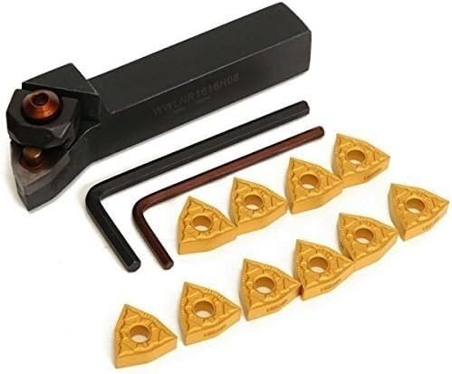 EsportsMJJ WWLNR1616H08 16x100mm Drehwerkzeughalter Mit 10 Stück WNMG0804 Einsätzen