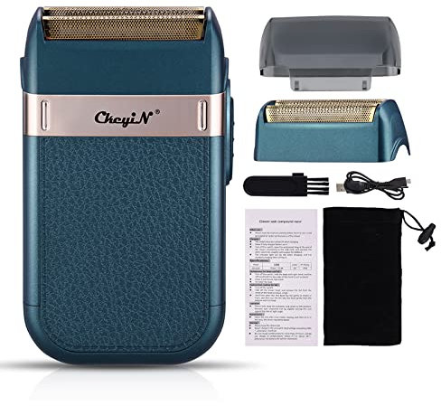 CkeyiN Elektrorasierer Herren, Rasierer Elektrisch, Rasierapparat Blau,Präzisionstrimmer,Barber Shaver Trimmer Wasserdicht Wet & Dry,USB wiederaufladbarer und kabelloser,Blau