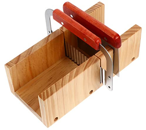 Anneome Handgefertigte Holzseifenschneider Set Einstellbarer Drahtschneider Für Seifen Kuchen Und Früchte Geradschneider Langlebig Und Rostfrei DIY Seifenherstellung Werkzeug