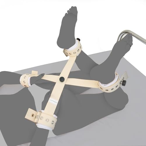 Klinik Bondage Hogtied-Bondage-Set BDSM Fessel-Set I Fesseln hogtied Fixierung sehr stabil - Premium Sexspielzeug I weiß I handgefertigt aus Baumwolle