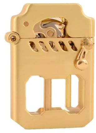 Briquet gonflable au kérosène, briquet à allumage par transmission à bascule, vieux briquet au kérosène en métal avec fenêtre de visualisation du carburant, adapté à la nature sauvage, aux voyages, au