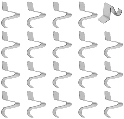 20 Stück Schrankregalklammern,Glasbodenträger robuste Regalhalterung Unsichtbar aus Metall, Regalklammern, Halterungen, Regalstützstifte, Regalstifte für Holzregale,Regal Clip Halter Regal Clips