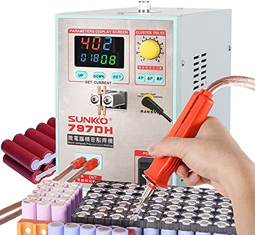 Saldatrice a batteria 3.8kW 797DH Saldatrice portatile a punti 2 in 1 per batteria 18650 16430 22650 32650 batterie al litio con sistemas di raffreddamento e funzione di saldatura intelligente