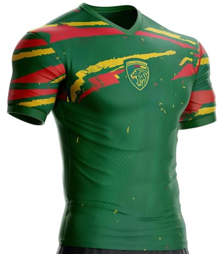UNITIF Cameroon Football Jersey CR-4 Cameroonian Flag (UK, Alpha, XL, Regular, Regular, Green)
