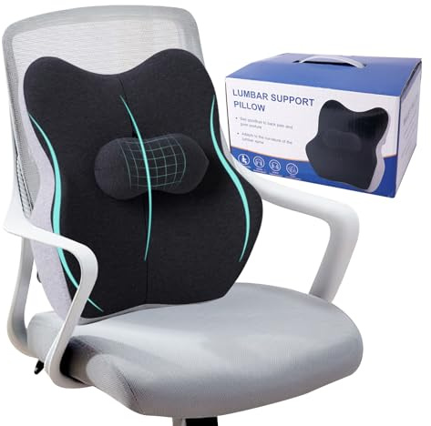 WUSUPU Cuscino Lombare Auto,Cuscino Lombare Ergonomico,Cuscinos Lombares Ortopedico in Memory Foam per Sedile Dell'auto Casa Ufficio Sedia e Poltrona Reclinabile Migliora La Zona di Comfort