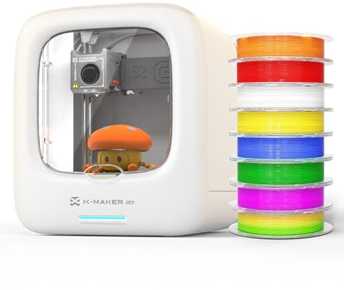 3D Printer for Kids, Beginner 3D Printer with 8 PLA Filament Set, Huge Toy Library & Modify, Wi-Fi & App Control, Create STEM Toys, High Precision, W/ 15+ Mini 3D Design Module, X-Maker Joy
