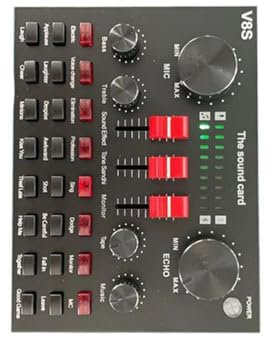Interfaces de sonido profesionales para estudio y transmisión en vivo con efectos de sonido de bajo ruido y alta fidelidad integrados, preamplificador de micrófonos de estudio para cantar