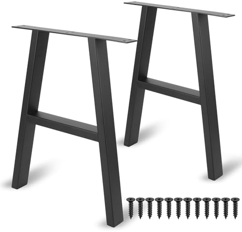 2 PzGambe per Tavolo 40 cm Altezza x 30,5cm L, Gambe Tavolo Ferro, Gambe per Tavolini da Caffè in Metallo a Forma di A, Piedini per Mobili, Tavoli Soggiorno, Colazione, Banco da Lavoro, con Viti