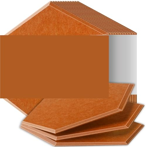 Panneaux Acoustiques Hexagonaux Panneaux insonorisants haute densité résistants aux flammes absorbant le bruit éliminant les échos(07 Milk Coffee,18 Pcs,0.9cm Medium Density)