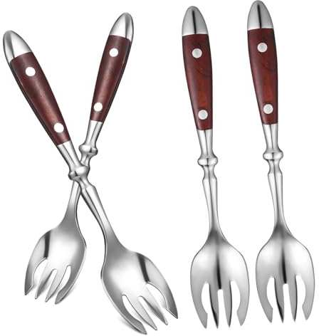 4pcs Stainless Steel Sporks Reusable Forks for Salad Fruit Serving