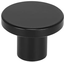 Verazquy 6 Pcs Black Cabinet Knobs, Round Cupboard Door Pulls, 30mm Single Hole Cupboard Handle, Matte Black Door Knobs.