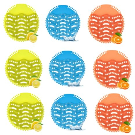 lrgnixs Urinal Blocks,10 Packs Urinal Mats Scented for Eliminate Unpleasant Odors,Anti-Splash Urinal Screens Deodorizer Pads,Urinal Mats for Bathroom Restaurants Offices Schools