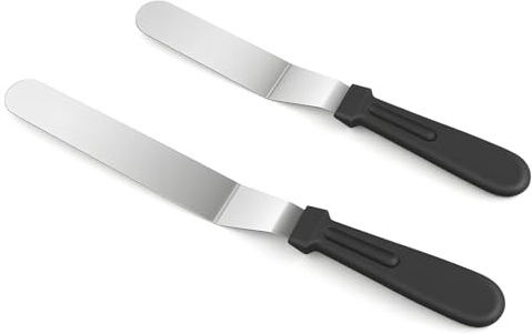 Espátula para Repostería en Angulo,2 Pcs Decorativa paraGlaseado deTartas