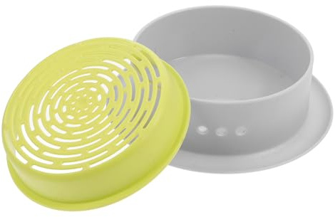 YOSADIER Katzengras Pflanzgefäß Hydroponisch Weißer Pflanzkasten 12.7X12.7X4cm Erleichtert Wasserwechsel und Weniger Gießen für Katzenpflanzen im Haushalt