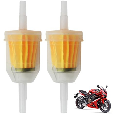 2 Stück Universal-Benzinfilter 6mm/8mm, Kraftstofffilter Benzinfilter, Hochwertiger In-Line-Benzinfilter und Gasöl-Flüssigkeitsfilter, für Rasenmäher, Moped, Motorrad, Benzinmotoren, Maschinen zum