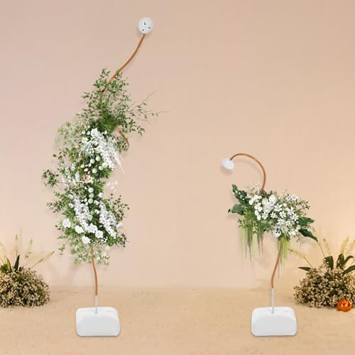 Juego de arco para globos, soporte de arco para globos, soporte para globos | 2,5 m y 1,5 m de arco de globos ajustable, soporte para globos, con 30 clips para globos, para bodas, cumpleaños, fiestas