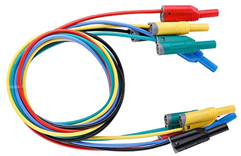 14awg Morsetto Cavo, 5pz P1050-1 4mm Cavi Banana Coccodrillo Doppia Tensione per Multimetro Morsetti Cavo Kit Connettore a Banana di Prova 1000V/10A