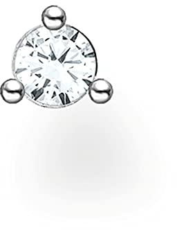 Thomas Sabo Einzel Ohrstecker Weißer Stein 925 Sterling Silber H2197