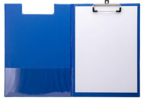 OFFICE POINT GERMANY Stück Klemmbrett A4 OFFICE POINT Klemmbrettmappe BLAU Aufklappbare Klemmbrettmappe Schreibplatte mit Innentasche Kunststoffüberzug (Blau) (10) 3672200-07