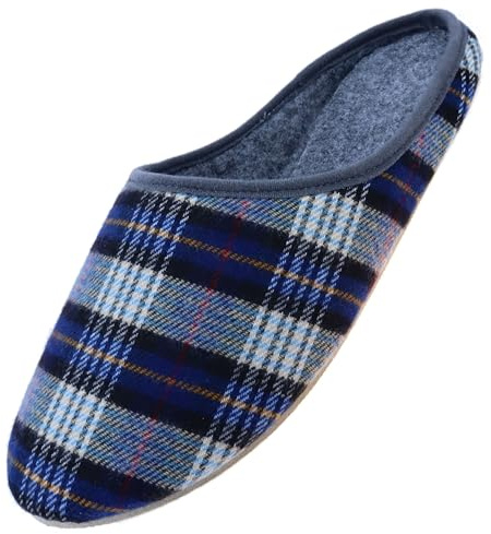 APREGGIO Pantoufles Homme Feutre – Chaussons Confortables avec Semelle Solide – Gris – Taille 44