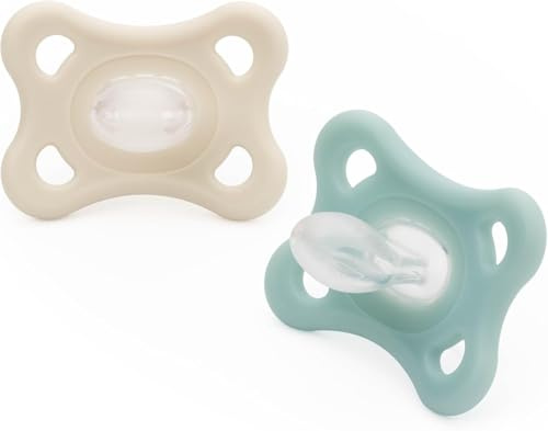 MAM Comfort Schnuller, 3-12M, 2er-Pack, kiefergerechtes Design, Unisex | SkinSoft Silikon Sauger | Lieferung in Schnuller Sterilisatorbox | Babyzubehör für Neugeborene (Motive variieren)