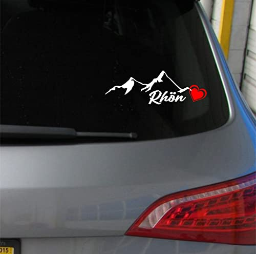 myrockshirt RHÖN Berg Aufkleber 20x10cm Berge Sticker Auto Gebirge Deutschland Autoaufkleber Urlaub