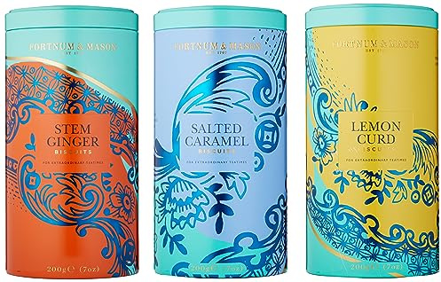 Fortnum and Mason Biscuits - Rich Tea Biscuits From England - 1 Tin Of Each Type - Bundled By QualBuy