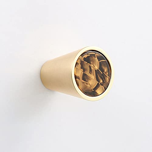 COTBY Möbelgriffe,Knöpfe,Schrankgriffe aus Zinklegierung,Marmor,Kristall,Goldgriffe,Schrank,Kommoden,Schubladengriffe,Durchmesser 25 cm (6,Gold 15)