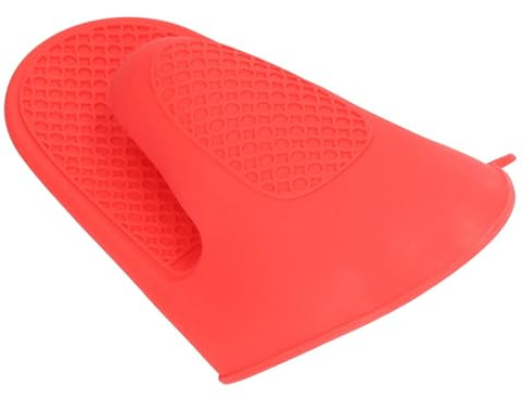 Silikon Ugnsvantar, 2-pack Förtjockade Matlagningsvantar för Kök, Anti-Skållning, Mini-Design, Röd