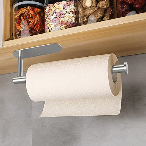 Vicloon Porte Essuie Tout Auto-Adhésif,Porte Sopalin Adhesif Support Porte Sopalin,Porte Sopalin Mural Deux Méthodes D'installation,Coller Ou Percer,Convient pour Cuisine,Salle de Bain