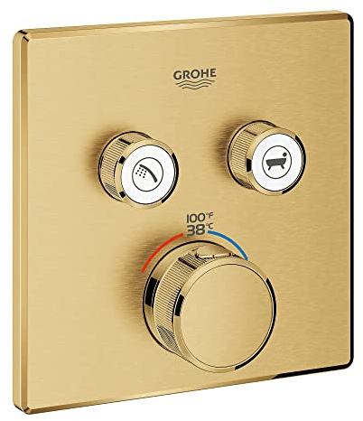Grohe Grohtherm Smartcontrol Dual Function Thermostatic Valve Trim, Brushed Cool Sunrise
