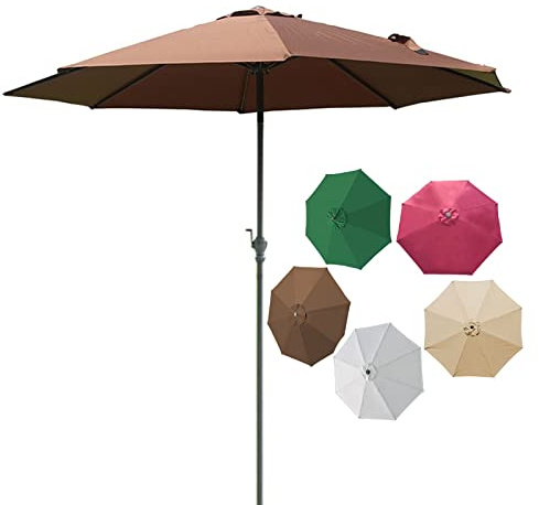 Protection Sunshade Umbrella, Garden Sun Parasol, with 8 Sturdy Ribs, Ideal for Commercial and Residential Use, Sun Protection Windproof Sunscreen Ventilation Umbrellas good
