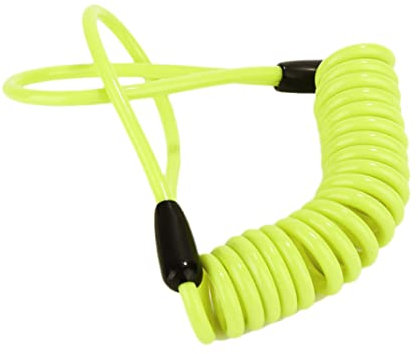 Disco Blocco moto bloccante Accessori di sicurezza motociclisti Accessori promemoria del cavo allarme bloccante cavo di promemoria per la molla per motociclette scooter freno bloccante verde fluoresc