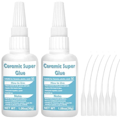 60g keramikkleber, porzellankleber, kleber für porzellan und keramik, sofort klebrig und wasserfest, porzellan kleber zur sofortigen Reparatur von Töpferwaren, Fliesen, Metall, Besteck, Glas