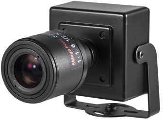 REVODATA Mini 5MP POE IP Camera, Ultra HD 2880x1620P, Manual 6-22mm Zoom Lens, Compact Mini Indoor PoE Security Surveillance, P2P Remote View by PC/Cell Phone (I712-2-P-TS-X)