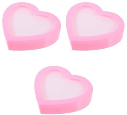 PACKOVE 3stücke Herzförmige Schmuckaufbewahrungsbox Für Ringe Slots Kompaktes Design Für Ohrringe Und Halsketten Tragbar Und Leicht Perfektes Für Mädchen