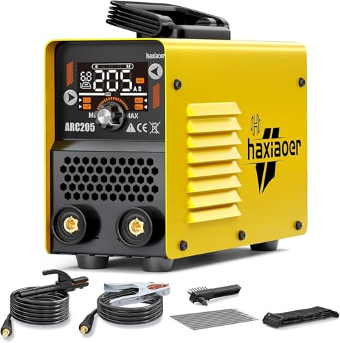 haxiaoer 205A Stick Welder 240V UK Plug - 2 in 1 MMA Lift TIG ARC Welder Machine Full Kit with Digital Smart LCD Display Inverter Arc Welding Machine, IGBT, 10 Welding Rods
