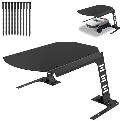 Froadp Mähroboter Garage aus Metall - Robuste Überdachung für Rasenroboter & Mähroboter - Ideal gegen Regen, Wind und Sonne - 77x94x36 cm