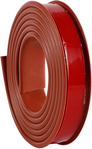 BULINO Striscia Protettiva for Bordi a Forma di U, Rossa, 1 m, Bordo for Piano di Lavoro in Gel di silice Morbido, Protezioni for Angoli e Bordi for mobili, Bordo Autoadesivo, 0,9 cm(1.5cm)