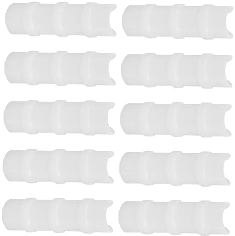 TOYANDONA 10pièces Clips De Fixation Abs pour Serre Jardin Serre-Tube Blanc Accessoires Résistants UV Anti-âge