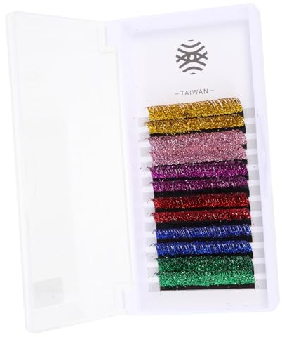 Mikikit Faux Cils Pailletés en Fibre, 6 Paires, Style Brillant pour Maquillage DIY, Fêtes Costumées et Carnaval, Regard Glamour
