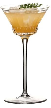 Copa de champán Copa de champán Cristal con Base Alta, 1 Juego Copas Verticales Textura, Capacidad 3,72 oz for Bares y restaurantes