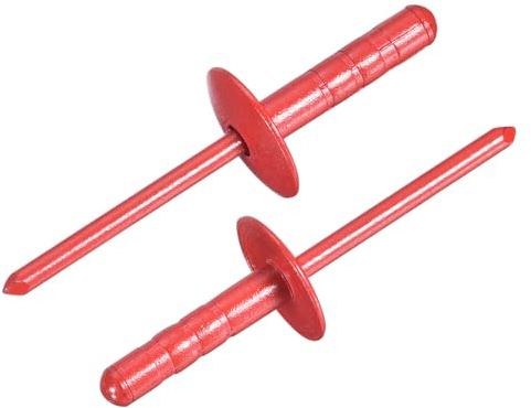 QUARKZMAN 100Pcs 3/16x3/4 Rivetti Ciechi In Alluminio Per Metallo Rosso