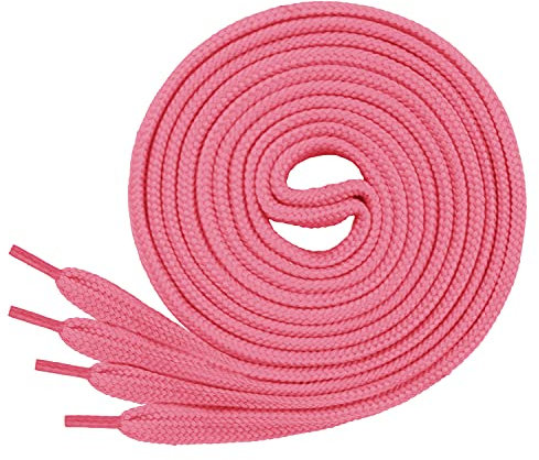 Di Ficchiano 1 eller 2 par – platta snören 12 mm breda för sneakers sportskor löparskor – mycket slitstarka skoband Shoelaces 70 cm – 200 cm längd, polyester I Made in Europa, ROSA, 80 cm / 12mm