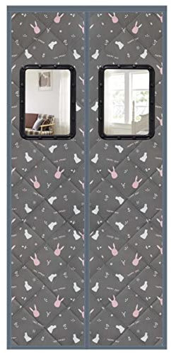 Rideau de Porte Isolant Anti Froid, Rideau de Porte Isolant Coton, Porte Rideau Isolant Phonique Anti Bruit, Porte À Isolation Magnétique, pour Chambre Climatisée