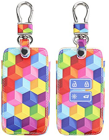 kwmobile Autoschlüssel Hülle kompatibel mit Renault 4-Tasten Smartkey Autoschlüssel (nur Keyless Go) - Kunstleder Schutzhülle Schlüsselhülle Cover