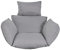 Warmiehomy Swing Chair Cushion, Soft Patio Hanging Chair Cushion Pad with Pillow for Outdoor Indoor Egg Hanging Basket Chair, Seat Cushion Only, Egg Chair Cushion, Grey
