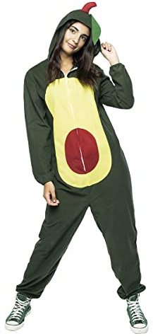 Rubies Disfraz Aguacate para adulto, Unisex, talla Única, Jumpsuit con capucha, original halloween, carnaval, fiestas, despedida de soltero, Cosplay y cumpleaños.