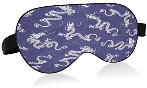 Schlafmaske Seamless Dragons Night Eye Shade Cover Weicher Komfort Augenbinde Blockout Light Verstellbarer Riemen für Männer und Frauen